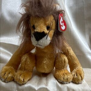 Ty Brown Lion Stuffed Animal The Attic Treasures Collection